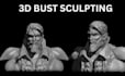 do custom 3d head, 3d face model, 3d bust, 3d print 3d sculpture figurine