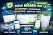 setup jobber crm automated scheduling invoicing workflow form quote client hvac