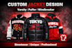 design custom varsity jacket, puffer jacket, leather jacket and windbreaker