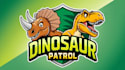 create awesome dinosaur patrol logo with express delivery