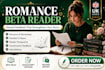 romance beta reader, beta read your romantasy or critique manuscript feedback