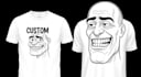 draw a custom funny meme t shirt design