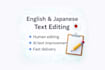 edit and rewrite your english or japanese text professionally