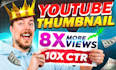 design high CTR viral youtube thumbnails