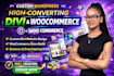 custom divi wordpress woocommerce business dropshipping website design redesign