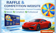 build raffle website competition website giveaway website with ticket system
