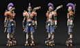 create game ready 3d character models pbr texture, stylized character design