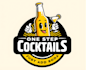 design modern cocktails bar beer logo