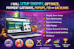 shopify setup, optimization, store fix, popups, payment and backlinks