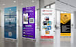 do design roll up banner, standee and exhibition banner