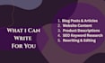 write your website content