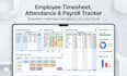 create employee timesheet, attendance tracker,schedule tracker and payroll sheet