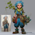 do a fantasy character art and character
