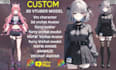 make anime vtuber model, 3d nsfw avatar, furry vrm model, obs studio streaming