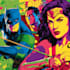 illustrate a superhero pop art portraits