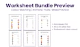 design printable preschool  worksheet and activity bundle