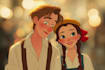 create a fairytale disney couple artwork