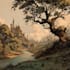 draw a fantasy landscape illustrations