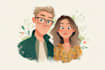 create a custom disney anniversary couple art