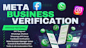 meta business verification, whatsapp API setup and app approval expert service
