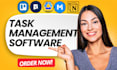 setup task management software trello smartsheet notion hubstaff meistertask