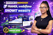 do figma to webflow framer showit landing page website design redesign developer