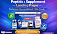create a peptide, supplement, or nutraceutical landing page using woocommerce