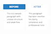rewrite and improve your text professionally