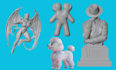 create 3d model rigging character modeling 3d miniature 3d toys for 3d printing