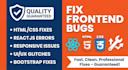 fix HTML, CSS, bootstrap, and react js frontend bugs