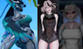 custom vrchat avatar, 3d vrchat vrc avatar, nsfw furry vr character avatar