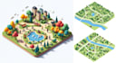 create custom 3d isometric map illustrations and vector 2d maps