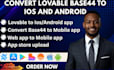 convert lovable or base44 to ios and android mobile app using capacitor cordova