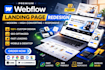 create 3d animated interactive webflow website with spline, gsap, landing page