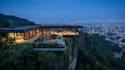 relayout 3d cgi cliffside tropical villa,private residence,infinity pool render