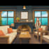 draw anime style background art illustration for vtuber stream