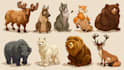 draw animals cartoon illustration