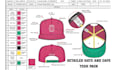 make custom flat sketch hat trucker, snapback, dad caps tech packs with mockup