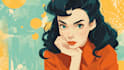 draw retro vintage style illustration