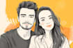 create a personalized disney couple portrait