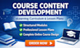 do course content development, elearning curriculum, modules lesson plan