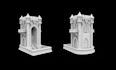 custom 3d dnd dice tower model, fantasy dice tower miniature for 3d printing