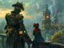 create a steampunk fantasy illustration