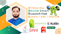 build android app with XML UI java and kotlin backend
