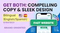 design your landing page and write the copy bilingual
