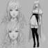 draw anime character design sheet