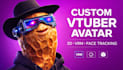 create burnt peanut live2d or 3d vtuber avatar with rigging face tracking in vrm