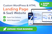create responsive HTML landing page, saas website or business site