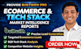 provide builtwith pro ecommerce and tech stack market intelligence reports