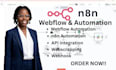 create n8n workflow, API integration, n8n automation, n8n ai agent, webhook, n8n